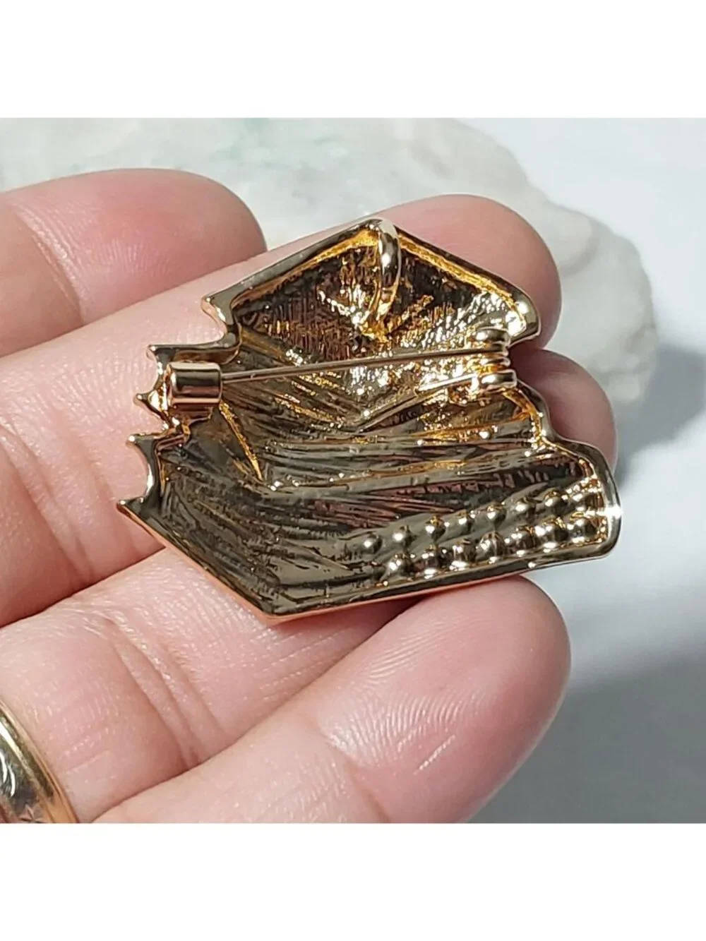 Stacked Books Enamel Pin With
